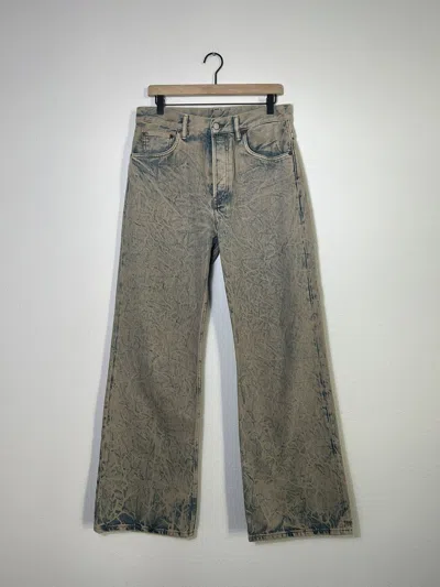 Pre-owned Acne Studios Ss23 Special Treated Wide Leg Denim In Multicolor