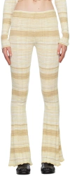 Acne Studios Ssense Exclusive Beige Lounge Pants In Off White Multi