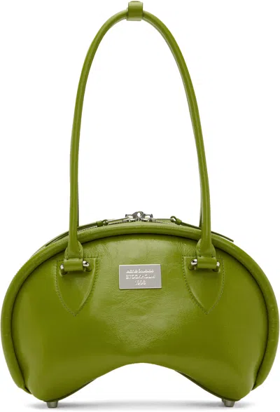 Acne Studios Ssense Exclusive Green Bowlina Small Bag In Abe Lime Green