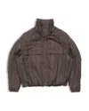 Acne Studios Stand Collar Jacket In Brown