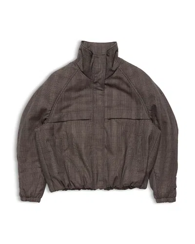 Acne Studios Stand Collar Jacket In Brown