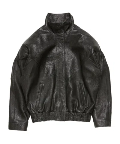 ACNE STUDIOS ACNE STUDIOS LEATHER LOGO JACKET