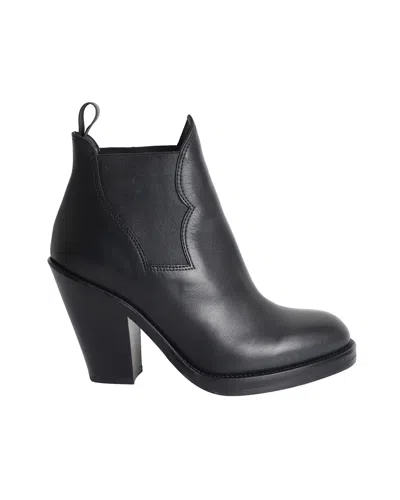 Acne Studios Star Ankle Boots In Black Leather