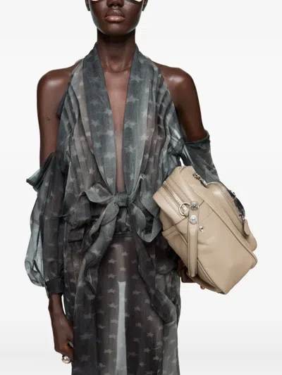 Acne Studios Kleid Mit Stern-print In Gray
