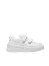 Acne Studios White Velcro Strap Platform Sneakers In White