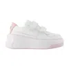 Acne Studios Touch-strap Platform Sneakers In White