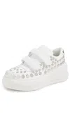 Acne Studios White Velcro Strap Platform Sneakers In Optic White
