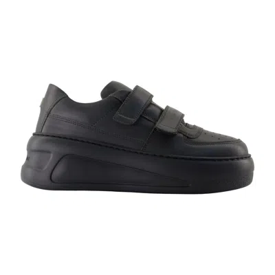 Acne Studios Steffey U Friend Raise Tonal Sneakers In Black