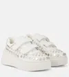 Acne Studios White Velcro Strap Platform Sneakers In White