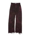 Acne Studios Stitched Striped Denim Trousers In Black