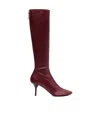 Acne Studios Stretch Back Boots Wine Red In Brown