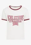 Acne Studios Eram College Logo Ringer Graphic T-shirt In White