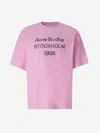 Acne Studios Pink Relaxed Fit Logo T-shirt In Pink