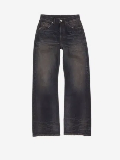 Acne Studios Straight Fit Jeans In Black