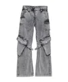 Acne Studios Mid-rise Cotton Canvas Cargo Pants In Gray