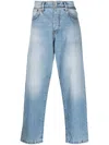 Acne Studios Straight-leg Cotton Jeans In Blau