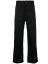 Acne Studios Straight Fit Cotton Jeans In Black