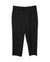 Acne Studios Straight Leg Cropped Trousers In Black Wool Blend In Black