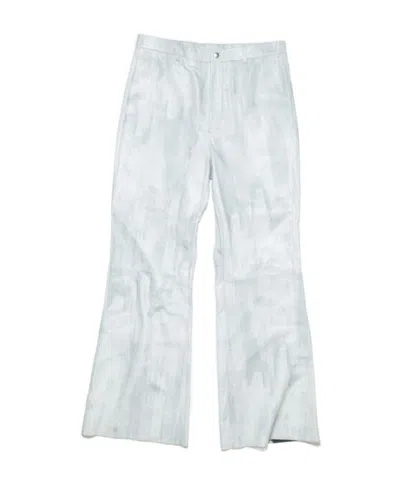 Acne Studios Straight-leg Leather Trousers In White