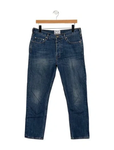 Pre-owned Acne Studios Straight Leg Pants In Blue