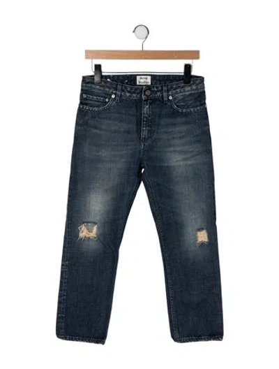 Pre-owned Acne Studios Straight Leg Pants In Blue