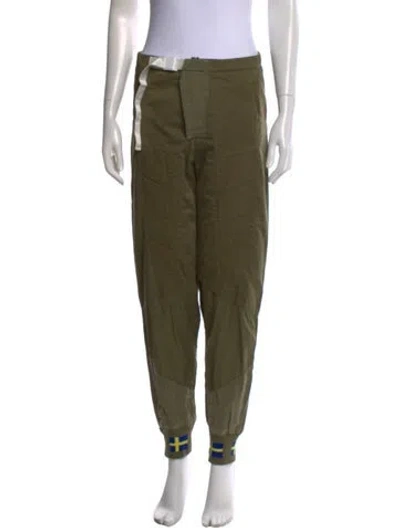Pre-owned Acne Studios Straight Leg Pants In Green