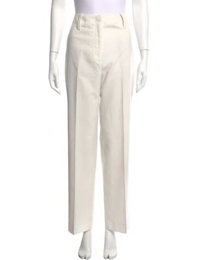 Pre-owned Acne Studios Straight Leg Pants In Neutrals/white