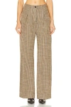 Acne Studios Straight Leg Trouser In Multi Brown