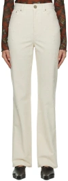 Acne Studios Off-white Regular-fit Suit Jeans In Nude