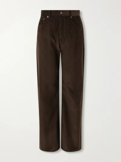Acne Studios Straight-leg Cotton-corduroy Trousers In Brown
