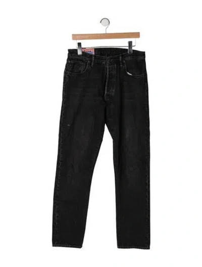 Pre-owned Acne Studios Straight-leg Jeans In Black