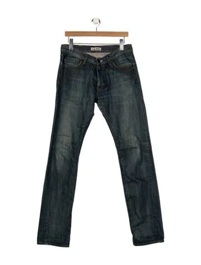 Pre-owned Acne Studios Straight-leg Jeans In Blue