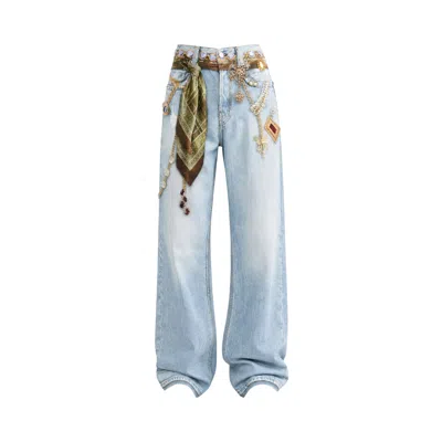 Pre-owned Acne Studios Straight-leg Jeans 'light Blue' | Women's Size L
