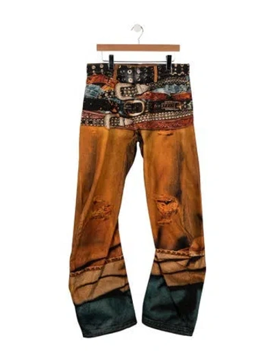 Pre-owned Acne Studios Straight-leg Jeans In Orange