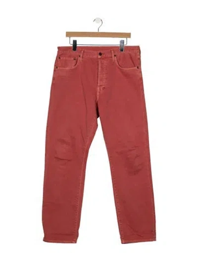 Pre-owned Acne Studios Straight-leg Jeans In Red