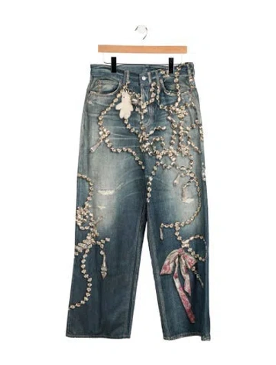 Pre-owned Acne Studios Straight-leg Jeans W/ Tags In Blue