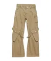 Acne Studios Strap-detail Cargo Trousers In Green