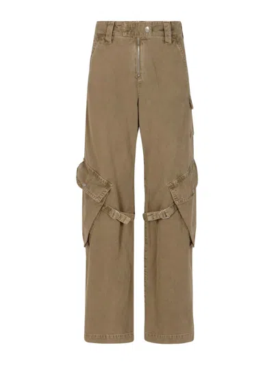 Acne Studios Strap-detailed Cargo Trousers In Brown