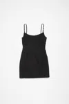 Acne Studios Buckle-strap Mini Dress In Black