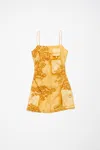 Acne Studios Dua Mini Cargo Dress In Faded Orange