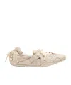 Acne Studios Ballerina Lace-up Sneaker With Premium Leather Uppers In Nude