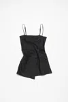 Acne Studios Black Strap Tank Top In Black