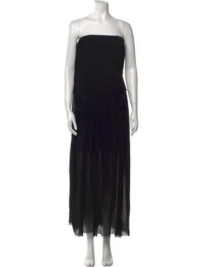 Pre-owned Acne Studios Strapless Long Dress In Black