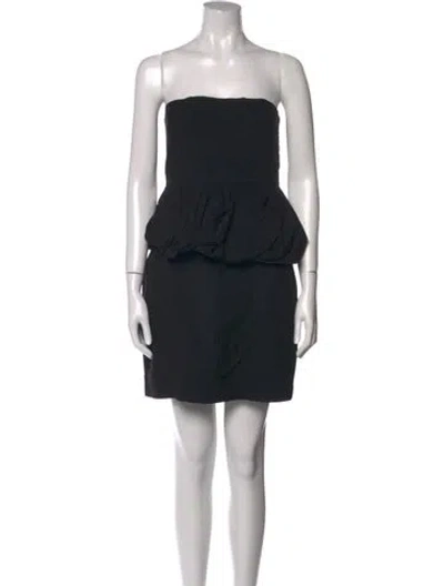 Pre-owned Acne Studios Strapless Mini Dress In Black