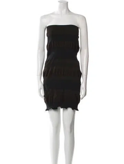 Pre-owned Acne Studios Strapless Mini Dress In Brown