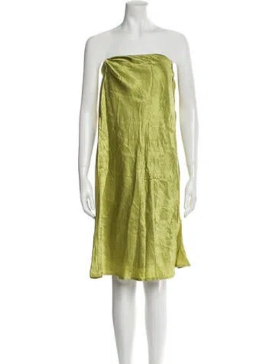 Pre-owned Acne Studios Strapless Mini Dress In Green