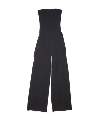 Acne Studios Strapless Wide-leg Jumpsuit In Black