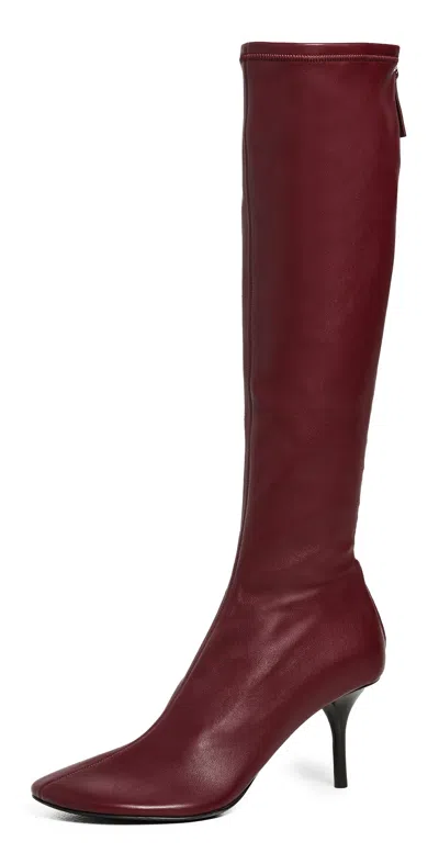 ACNE STUDIOS STRETCH BACK BOOTS WINE RED