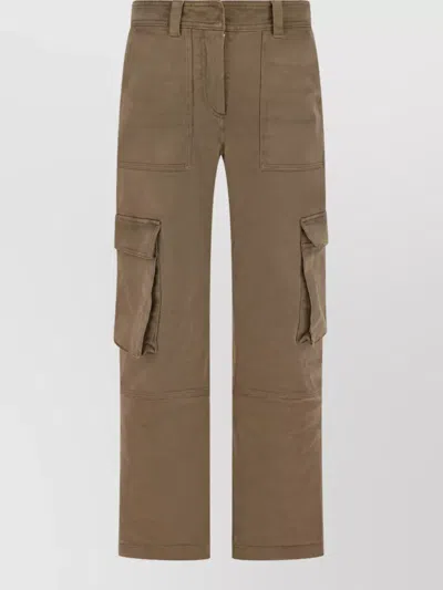 Acne Studios Stretch Cotton Pants In Brown