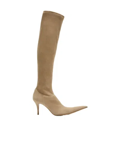 Acne Studios Stretch Suede Boot In Multi